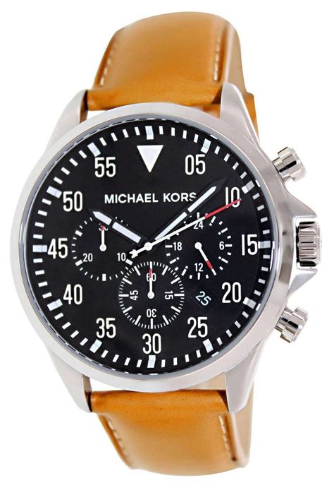 michael kors men's black watch sale|Michael Kors chronograph watch men's.